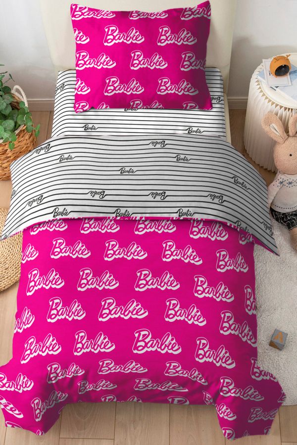 Поплин 1.5 спальный [фуксия] Павлинка Barbie постельное белье