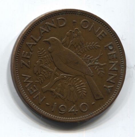 1 пенни 1940 Новая Зеландия