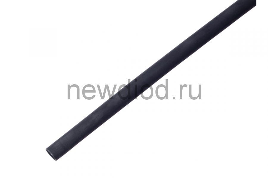 Термоусадочная трубка клеевая 12,0/4,0 мм, черная (упак. 10 шт. по 1 м)  REXANT