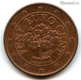 Австрия 5 евроцентов 2002
