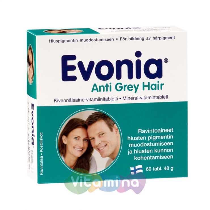Evonia Anti Grey Hair (Эвония) Витамины против поседения, 60 табл.