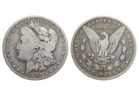 США 1 доллар 1891 года (1370) СЕРЕБРО