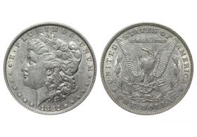США 1 доллар 1882 года (2354)  СЕРЕБРО