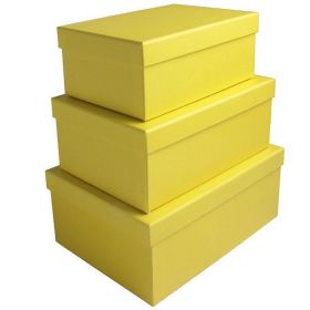 Набор коробок 3 в 1, жёлтый