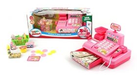 Игровой набор "Касса с продуктами и банкнотами. Мини-маркет" (свет. звук) (арт. 200083886)