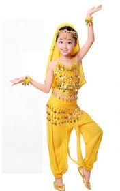 Восточные танцы костюм детский танцевальный желтый