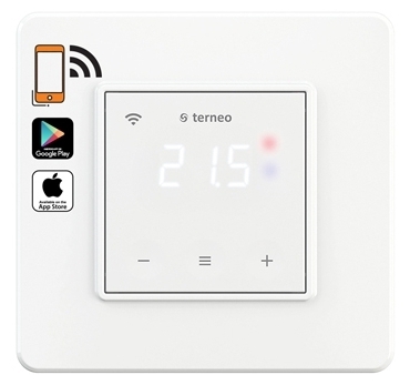 Сенсорный программируемый терморегулятор для теплого пола Terneo SX c Wi-Fi, 16 А/3000 Вт, белый