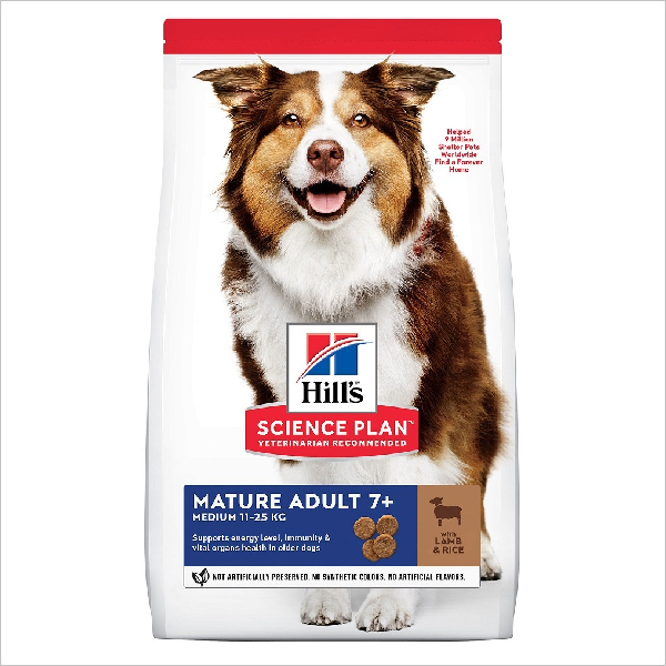 Сухой корм для пожилых собак средних пород Hills SP Adult 7+ Medium Lamb с ягненком
