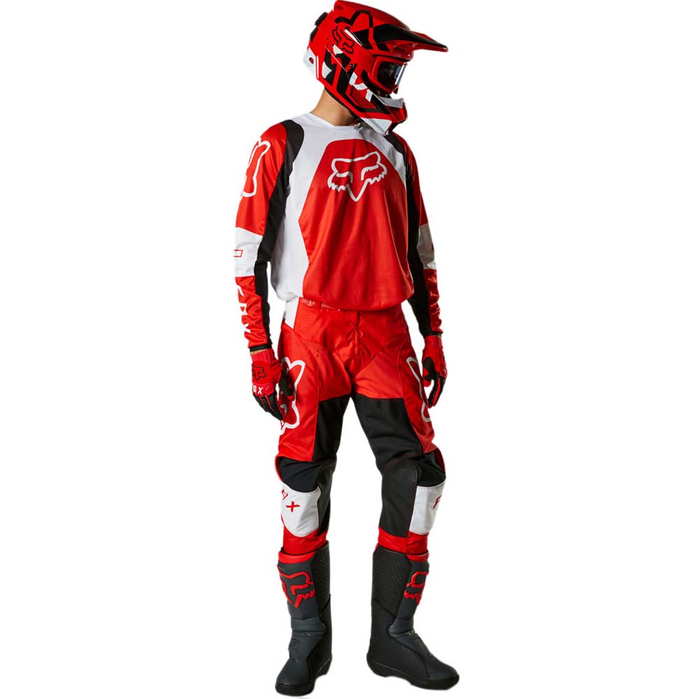 Fox 180 Lux Flo Red (2022) джерси и штаны для мотокросса