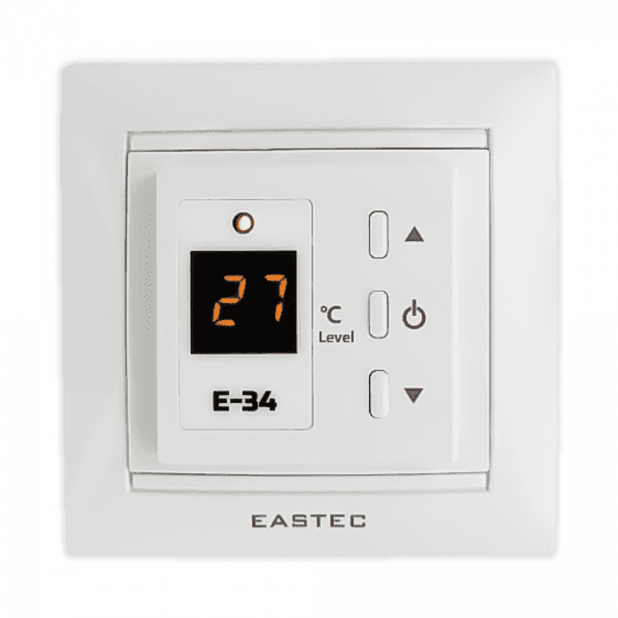 Электронный терморегулятор для пола и обогревателей Eastec E-34, 16 А/3500 В, белый