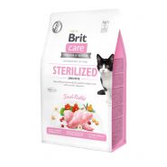 Brit Care Cat GF Sterilized Sensitive Беззерновой корм для стерилизованных кошек с чувствительным пищеварением, 2 кг