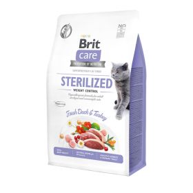 Brit Care Cat GF Sterilized Weight Control Беззерновой корм для стерилизованных кошек Контроль веса, 400гр