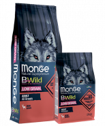 Monge Dog BWild LOW GRAIN Низкозерновой корм из мяса оленя для взрослых собак всех пород (12 кг)