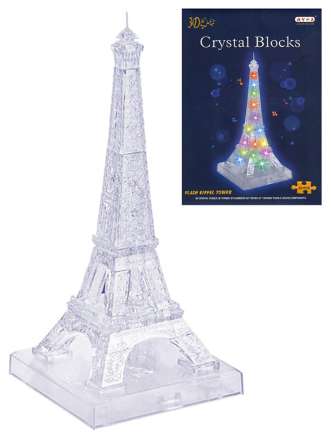 3D-пазл Магический 3D пазл Эйфелева башня на подставке со светом и музыкой XL (9035A), 80 дет.