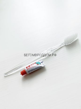 Зубной набор в п/пакете Эконом: зубная щетка 17 см, зубная паста, 4 г