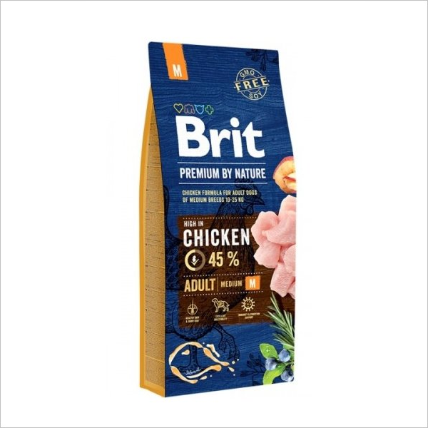 Сухой корм для собак средних пород Brit Premium Medium Chicken с курицей