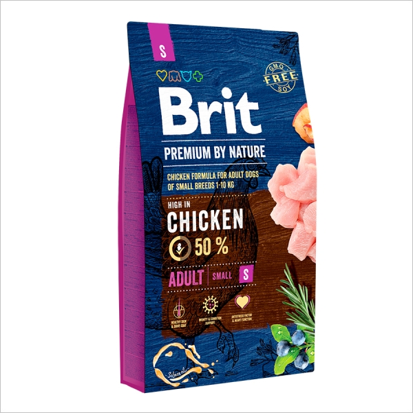 Сухой корм для собак мелких пород Brit Premium Small Chicken с курицей