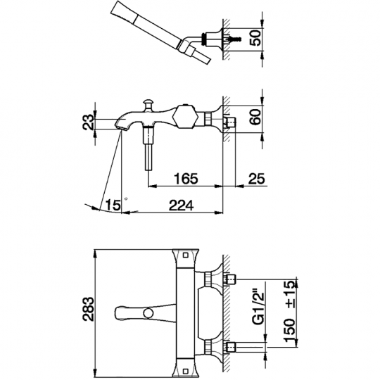 Термостатический смеситель с необычным дизайном Cisal Cherie CED27010 для ванны и душа ФОТО