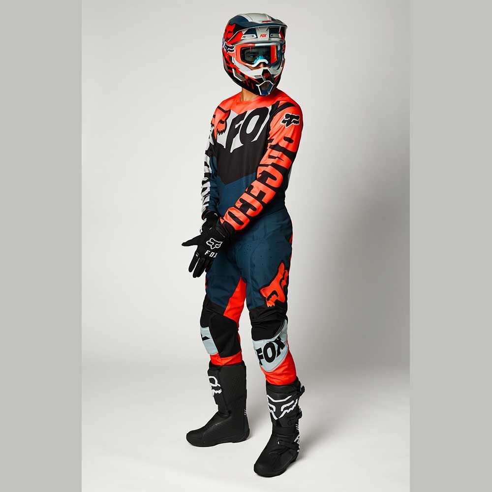 Fox 180 Trice Grey/Orange (2022) джерси и штаны для мотокросса