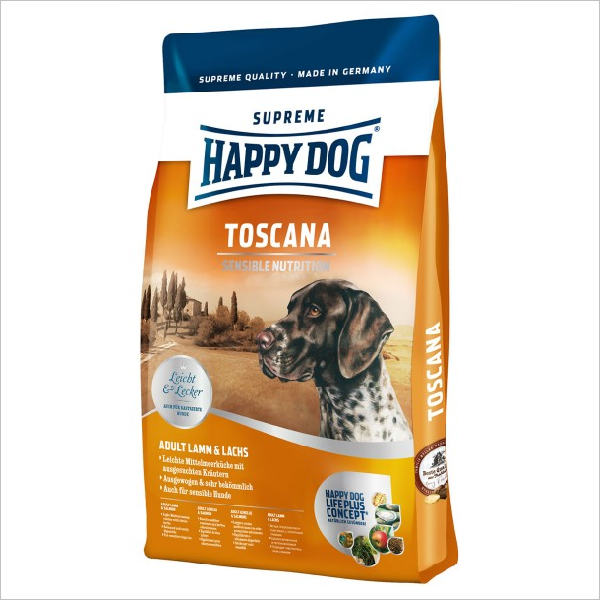 Сухой корм для собак Happy Dog Toscana с уткой и лососем