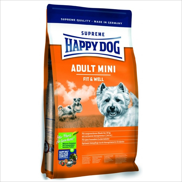 Сухой корм для собак мелких пород Happy Dog Mini Fit & Well Adult с птицей