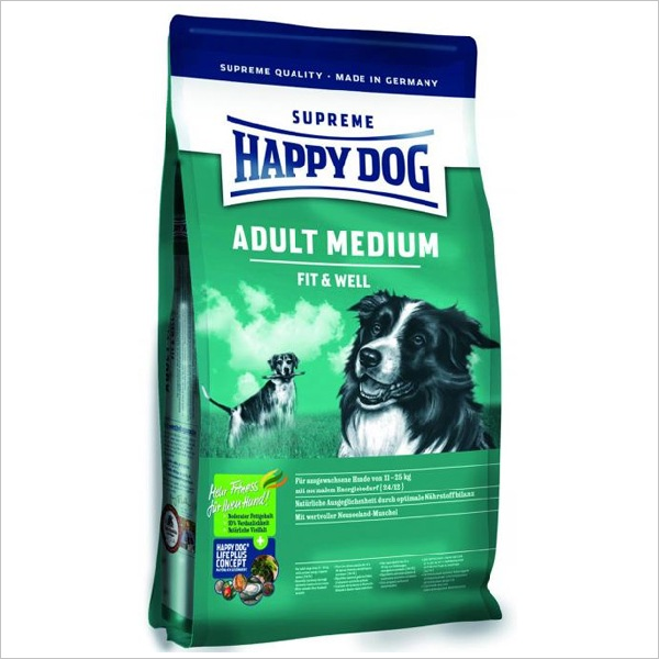 Сухой корм для собак средних пород Happy Dog Medium Fit & Well Adult с птицей