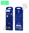 Кабель USB - микро USB Denmen D23V (2.1 A) черный 2м