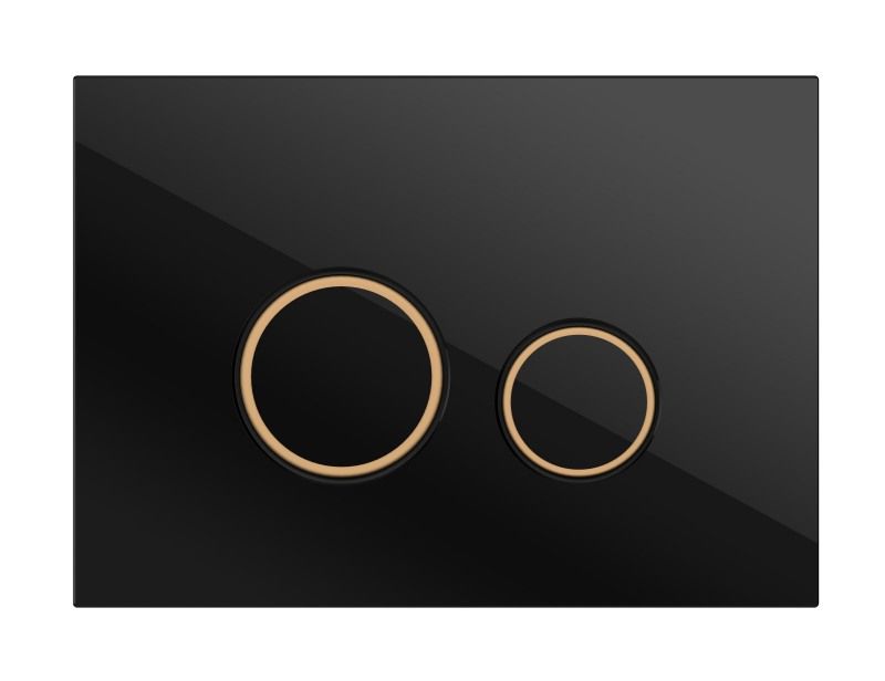 Кнопка Cersanit TWINS для LINK PRO/VECTOR/LINK/HI-TEC пластик черный матовый с рамкой 63534