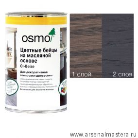 Цветные бейцы на масляной основе для тонирования деревянных полов Osmo Ol-Beize 3514 Графит 1 л