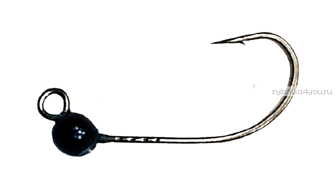 Вольфрамовые джиг-головки OnlySpin MG-3 №4/ 0,7г/ В упаковке: 3шт/ Цвет: черный