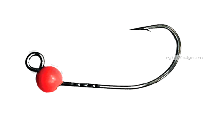 Вольфрамовые джиг-головки OnlySpin MG-3 №4/ 0,5г/ В упаковке: 3шт/ Цвет: красный