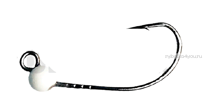 Вольфрамовые джиг-головки OnlySpin MG-3 №6/ 0,9г/ В упаковке: 3шт/ Цвет: белый