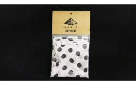 Шёлковый платок в горошек White Dots36' (90 см)