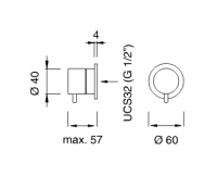 Термостатический смеситель для раковины Cea Design MILO360 TRM 16 схема 2