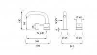 Однорычажный смеситель для раковины Cea Design MILO360 MIL 74 схема 2