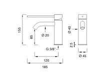 Однорычажный смеситель для раковины Cea Design MILO360 MIL 136 схема 2