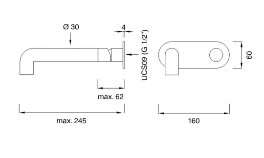 Однорычажный смеситель для раковины Cea Design CARTESIO CAR 31 схема 2