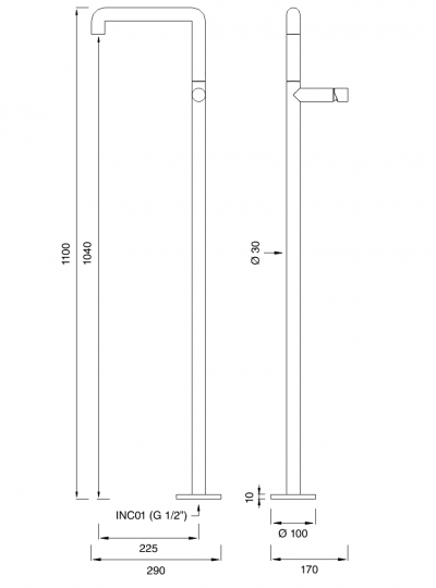 Однорычажный смеситель для раковины Cea Design CARTESIO CAR 04 схема 2