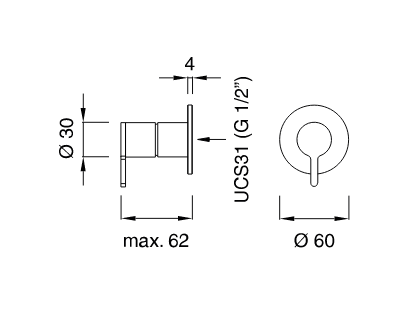 Термостатический смеситель для душа Cea Design INNOVO TRM 14 схема 2
