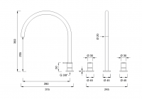 Двухвентильный смеситель для раковины Cea Design INNOVO INV 45 схема 2