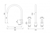 Двухвентильный смеситель для раковины Cea Design INNOVO INV 49 схема 2