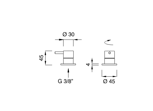 Вентиль смеситель для раковины Cea Design GASTONE GAS 15 схема 2