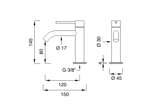 Кран для раковины Cea Design GASTONE GAS 26 схема 2