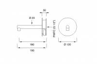 Двухвентильный смеситель для раковины Cea Design CIRCLE CIR 01 схема 2