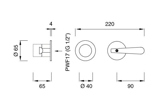 Термостатический смеситель для душа Cea Design LUTEZIA LTZ 52 схема 2