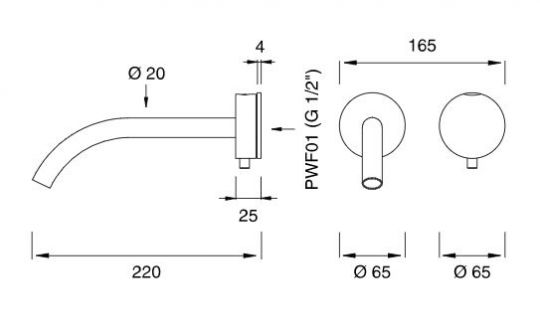 Нажимной смеситель для раковины Cea Design GIOTTO PLUS GIO 78 схема 2