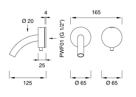 Нажимной смеситель для раковины Cea Design GIOTTO PLUS GIO 76 схема 2