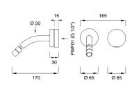 Однорычажный смеситель для биде Cea Design GIOTTO PLUS GIO 73 схема 2