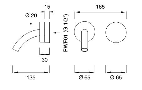 Однорычажный смеситель для раковины Cea Design GIOTTO PLUS GIO 70 схема 2