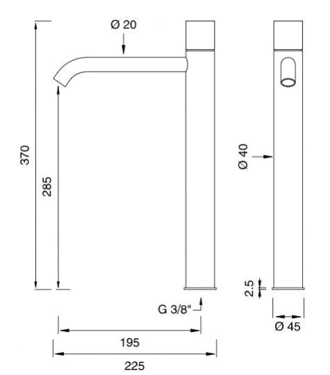 Однорычажный смеситель для раковины Cea Design GIOTTO PLUS GIO 65 схема 2